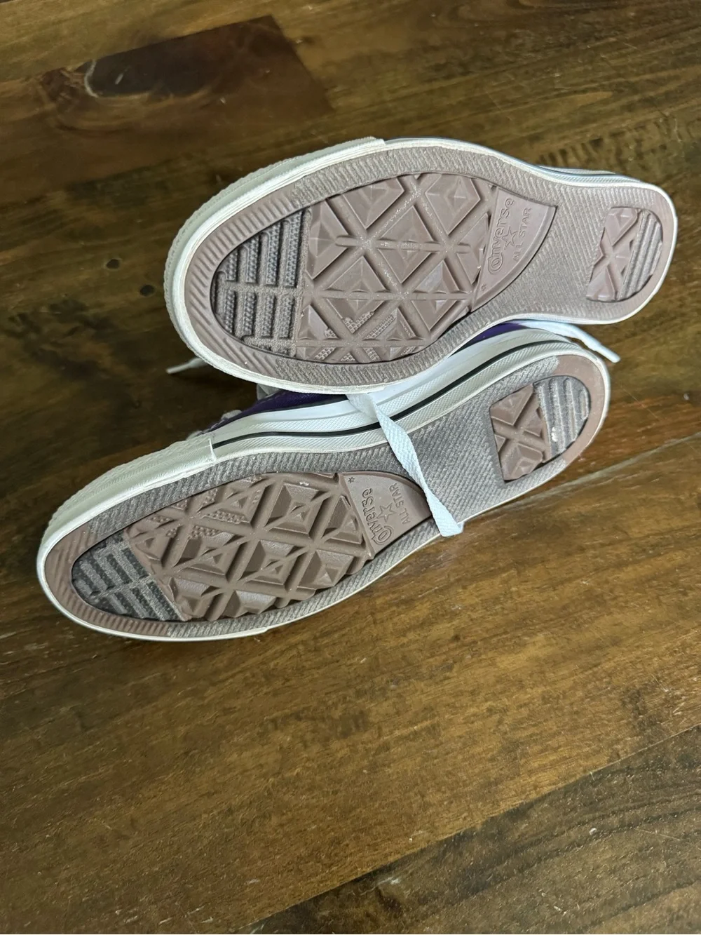 Converse Kids Purple High-Top Canvas Sneakers with White Accents
